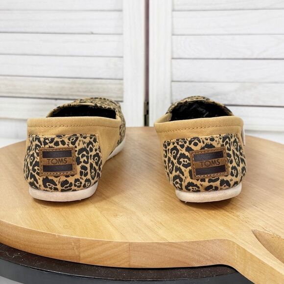 TOMS National Geographic Alpargata Leopard Print Slip On Shoes Tan 8.5 - Picture 6 of 12